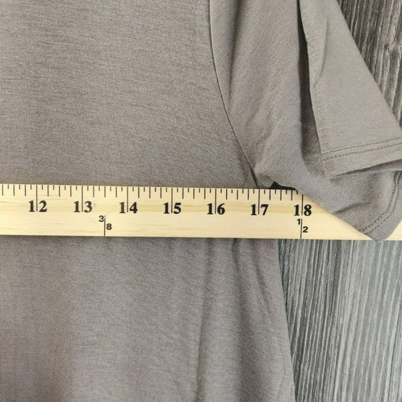 Zenana Premium Women's Size Large Grey Tunic Flare Midi Pockets - Picture 8 of 9